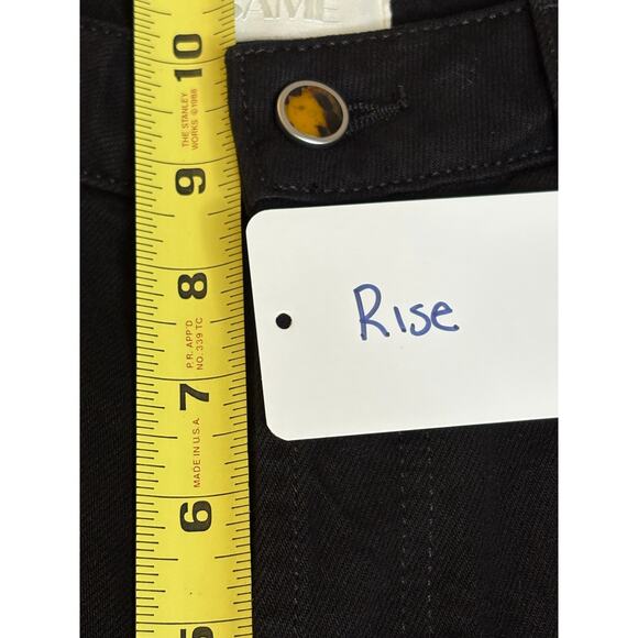 Same NWT The Perfect Jean Black Straight Leg Mid Rise Size 25 - Picture 11 of 13